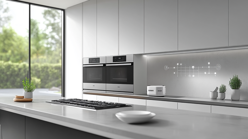 sleek digitally advanced kitchen